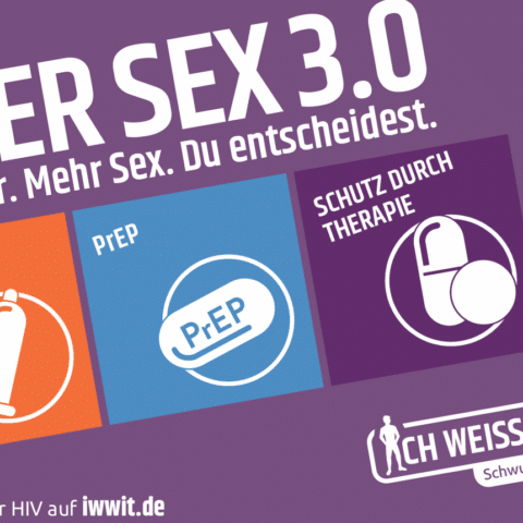 Stoffbanner Safer Sex 3.0 Nr. 72 (300x158 cm)